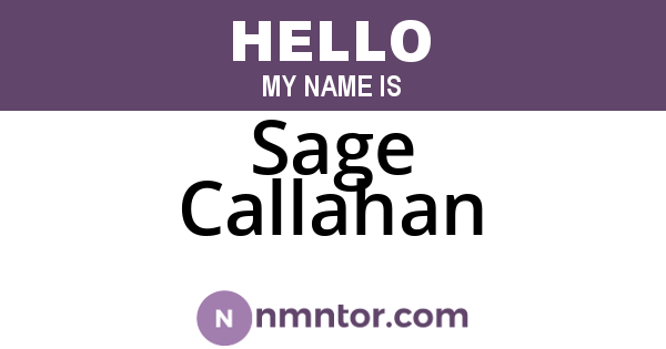Sage Callahan