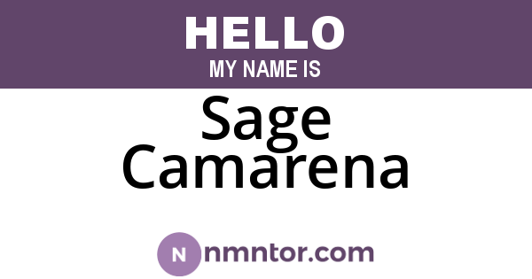 Sage Camarena
