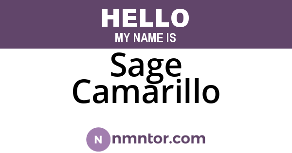 Sage Camarillo