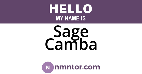 Sage Camba