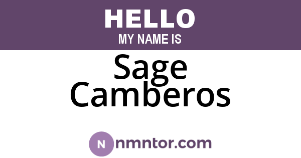 Sage Camberos