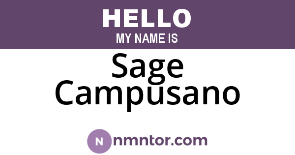 Sage Campusano