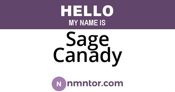 Sage Canady