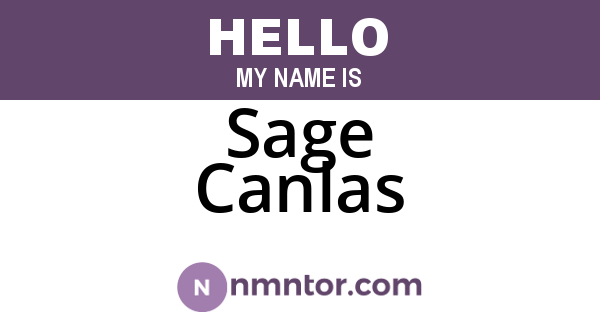 Sage Canlas