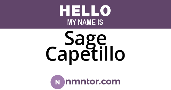 Sage Capetillo