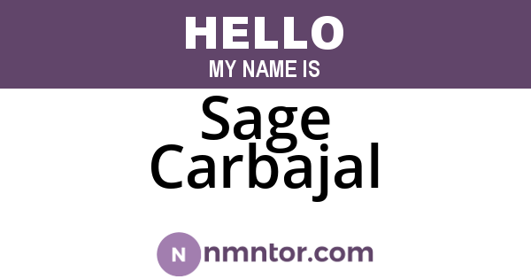 Sage Carbajal