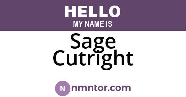 Sage Cutright