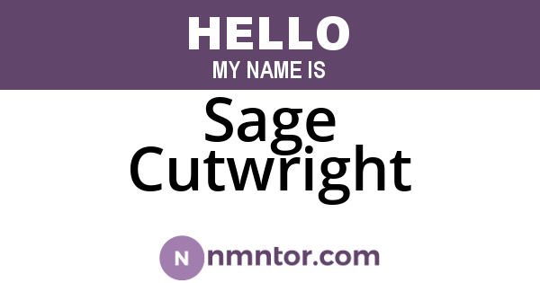 Sage Cutwright