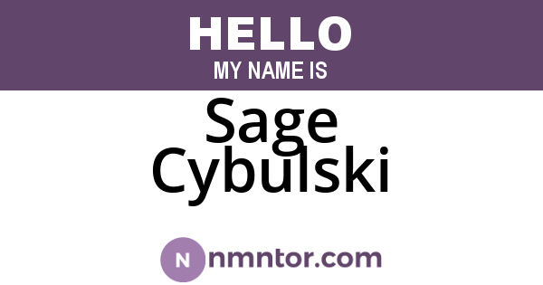 Sage Cybulski