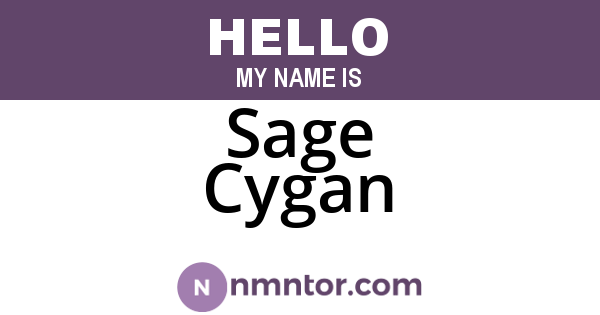 Sage Cygan