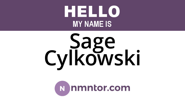 Sage Cylkowski