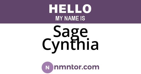 Sage Cynthia