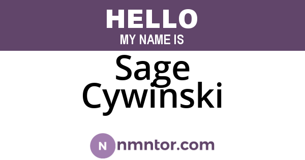 Sage Cywinski