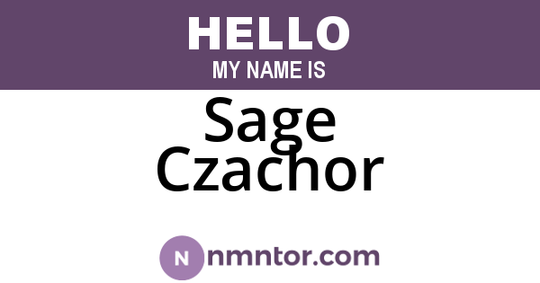Sage Czachor