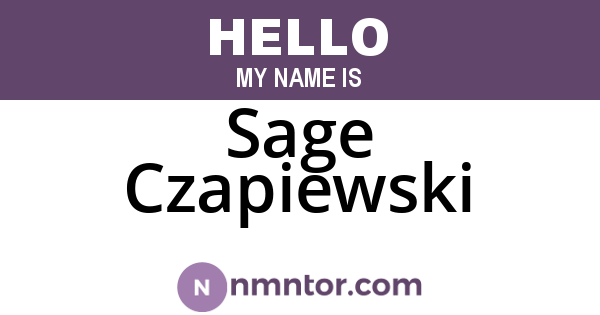 Sage Czapiewski