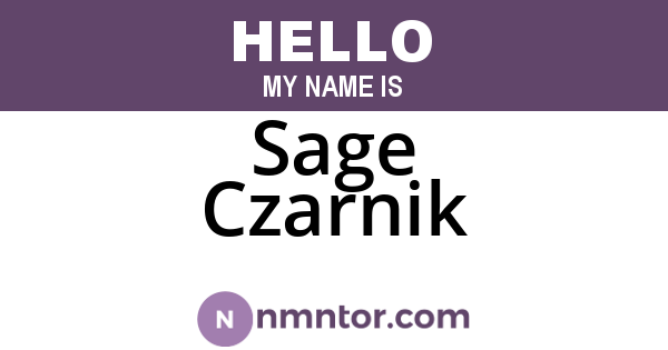 Sage Czarnik
