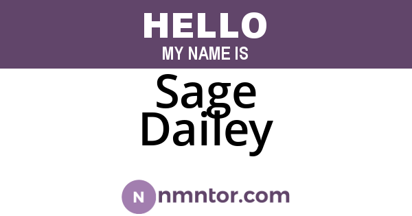 Sage Dailey