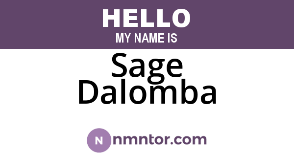 Sage Dalomba
