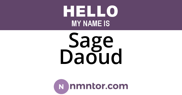 Sage Daoud