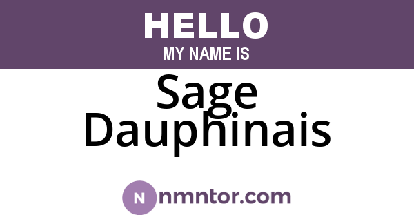 Sage Dauphinais