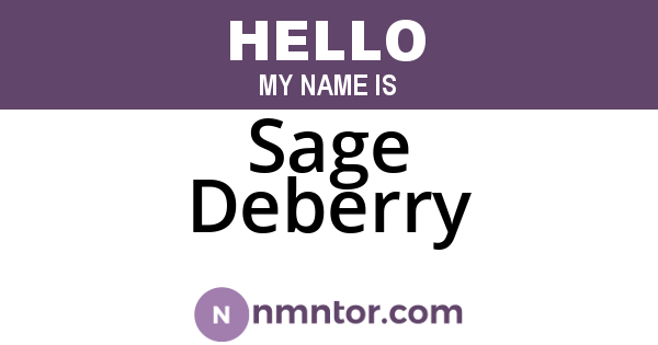 Sage Deberry