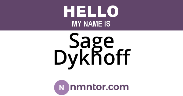 Sage Dykhoff