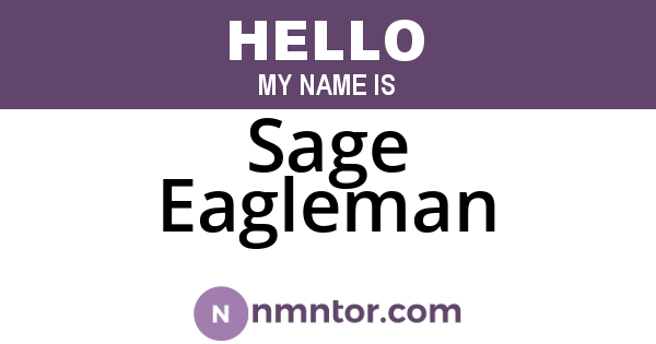Sage Eagleman