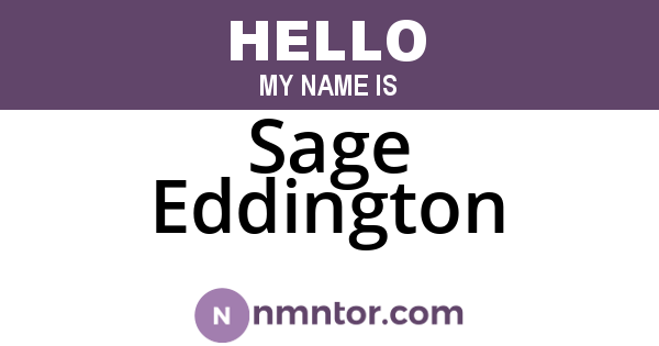 Sage Eddington