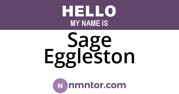 Sage Eggleston