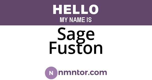 Sage Fuston