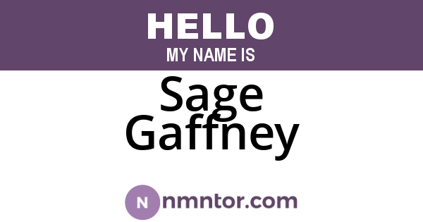 Sage Gaffney