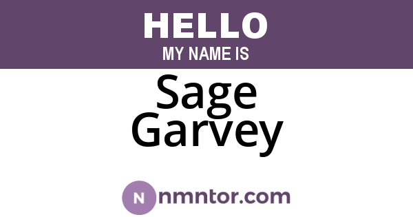 Sage Garvey