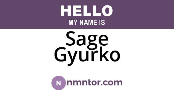 Sage Gyurko