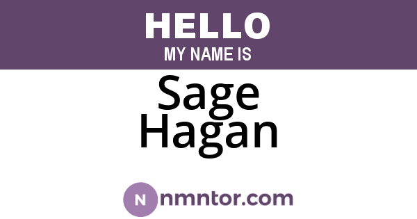 Sage Hagan