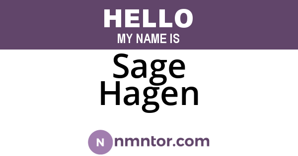 Sage Hagen
