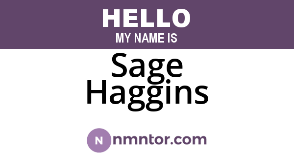 Sage Haggins