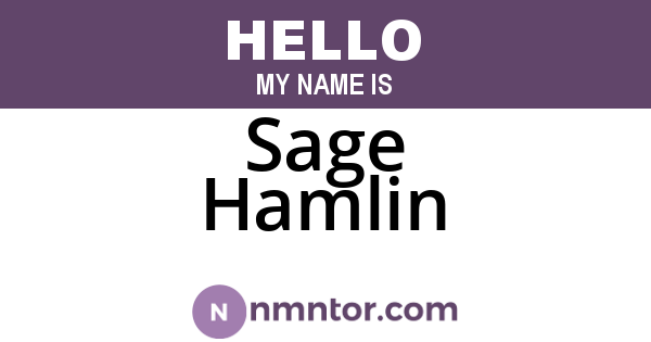 Sage Hamlin