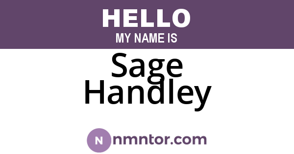 Sage Handley