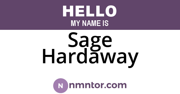 Sage Hardaway
