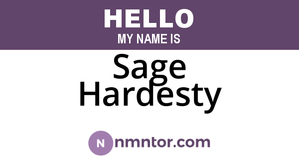 Sage Hardesty
