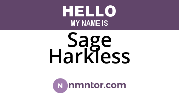 Sage Harkless