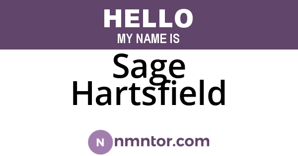 Sage Hartsfield