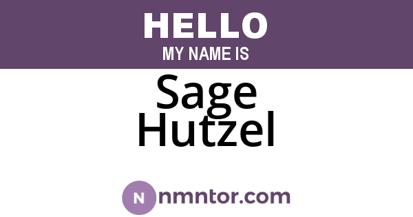Sage Hutzel