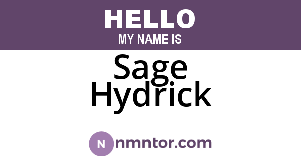 Sage Hydrick