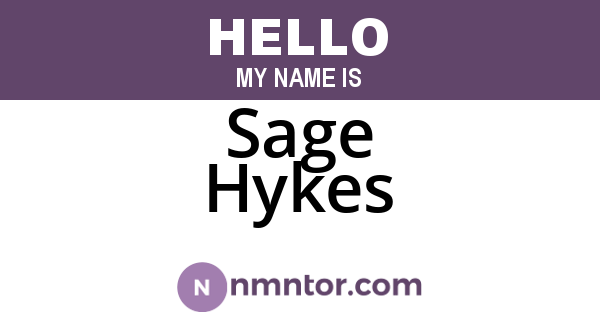 Sage Hykes