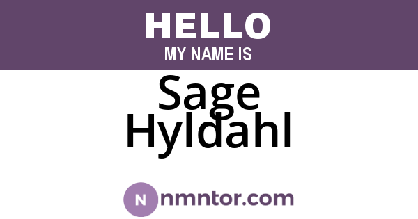 Sage Hyldahl