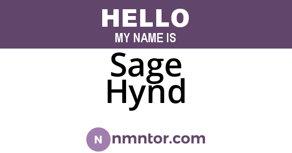 Sage Hynd