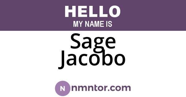 Sage Jacobo