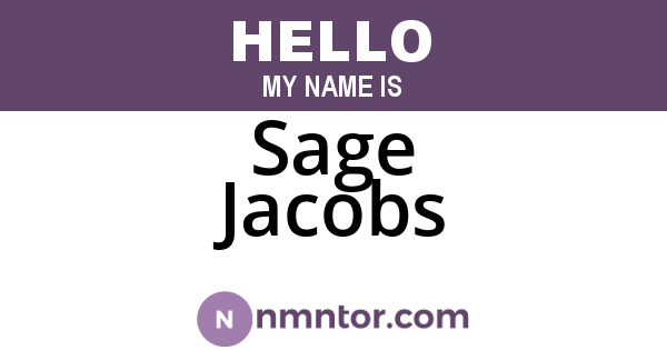 Sage Jacobs