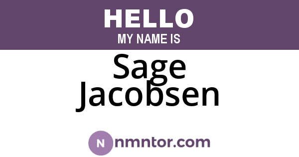 Sage Jacobsen